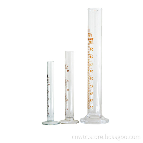 Lab Glassware: 250ml, 500ml, and 1000ml Graduated Borosilicate Glass Measuring Cylinders for Scientific Applications